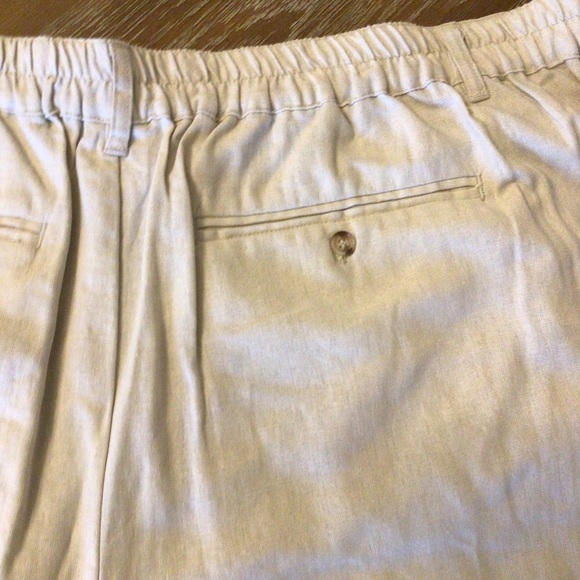 Time And Tru Womens Plus Size Beige Linen Blend Pleated 5” Shorts Size XXXL (22) - Picture 8 of 10